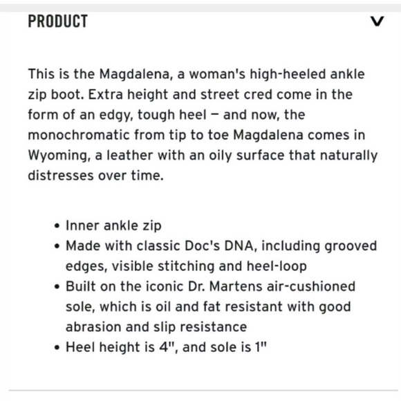 Dr. Martens Magdalena High Heel Ankle Chunky Platform zip Boots sz 10 - Picture 5 of 14